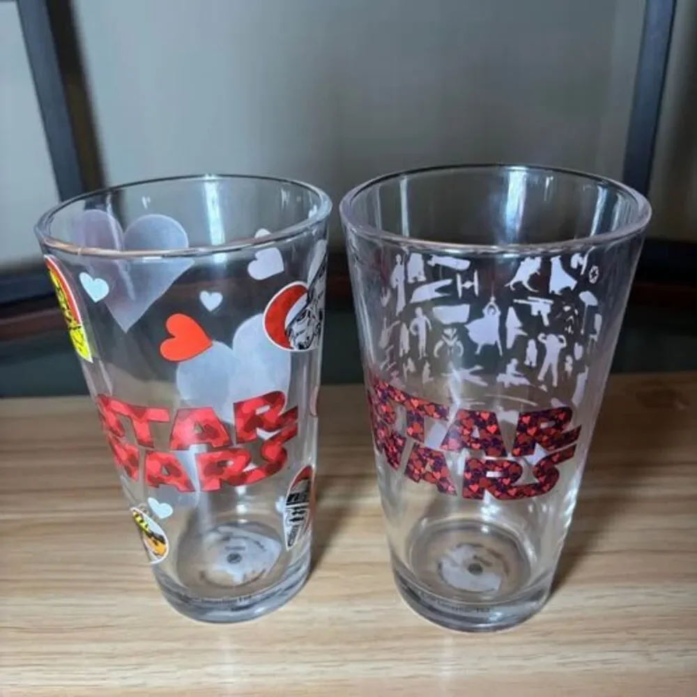 Star Wars Valentine's Day Pint Glasses - Set of 2